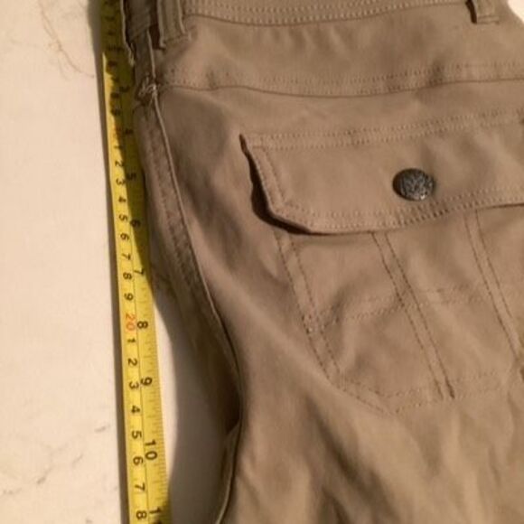 PrAna Halle Pants Sz 6 Straight Leg Roll Op Convertible Hiking Khaki - Picture 6 of 9